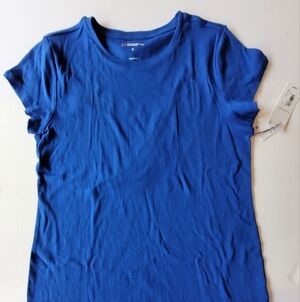 Cherokee Blue Fitted Cap Sleeve Tee